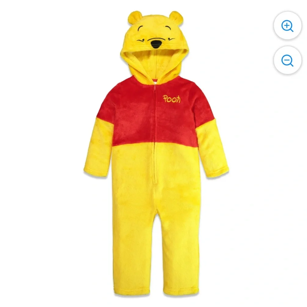 Disney Winnie the Pooh Yellow and Red Hooded Fleece Costume